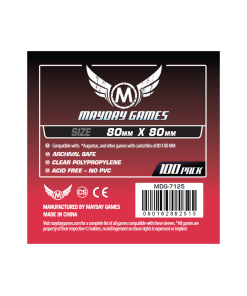 Medium Square Sleeves - 100 Pack - 80 x 80 mm (R)